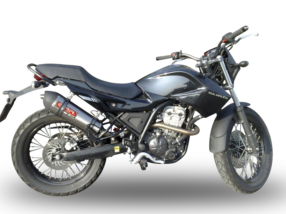 Exhaust compatible with Derbi Mulhacèn 2006-2011, Gpe Ann. titanium, Homologated legal slip-on exhaust including removable db killer, link pipe and catalyst 