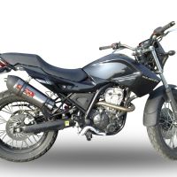Exhaust compatible with Derbi Mulhacèn 2006-2011, Gpe Ann. titanium, Homologated legal slip-on exhaust including removable db killer, link pipe and catalyst 