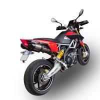 Exhaust compatible with Aprilia Dorsoduro 1200 2011-2016, GP Evo4 Titanium, Dual Homologated legal slip-on exhaust including removable db killers and link pipes 
