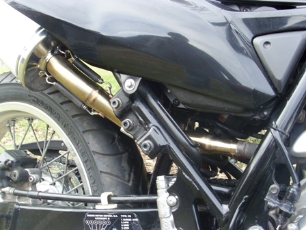 Exhaust compatible with Suzuki Dr 125 - Sm 2008-2015, Furore Nero, Homologated legal slip-on exhaust including removable db killer, link pipe and catalyst 