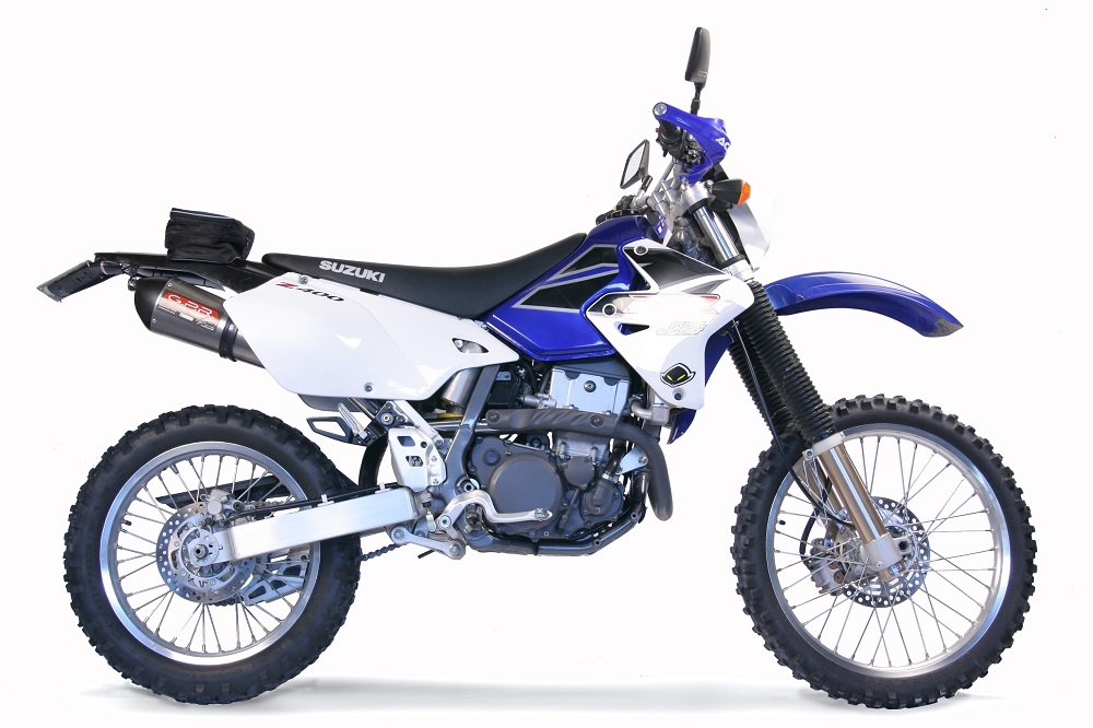 Exhaust compatible with Kawasaki KLX 400 R 2003-2004, Gpe Ann. titanium, Homologated legal slip-on exhaust including removable db killer and link pipe 