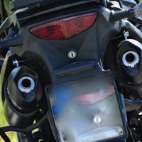 Exhaust compatible with Kawasaki Klv 1000 2004-2007, Furore Nero, Dual Homologated legal slip-on exhaust including removable db killers and link pipes 