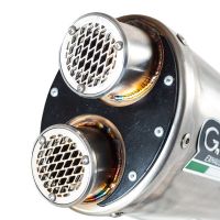 Exhaust compatible with Cf Moto 800 Mt Sport 2022-2024, Dual Titanium, Homologated legal slip-on exhaust including removable db killer and link pipe 
