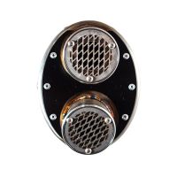 Exhaust compatible with Cf Moto 800 Mt Sport 2022-2024, Dual Titanium, Homologated legal slip-on exhaust including removable db killer and link pipe 