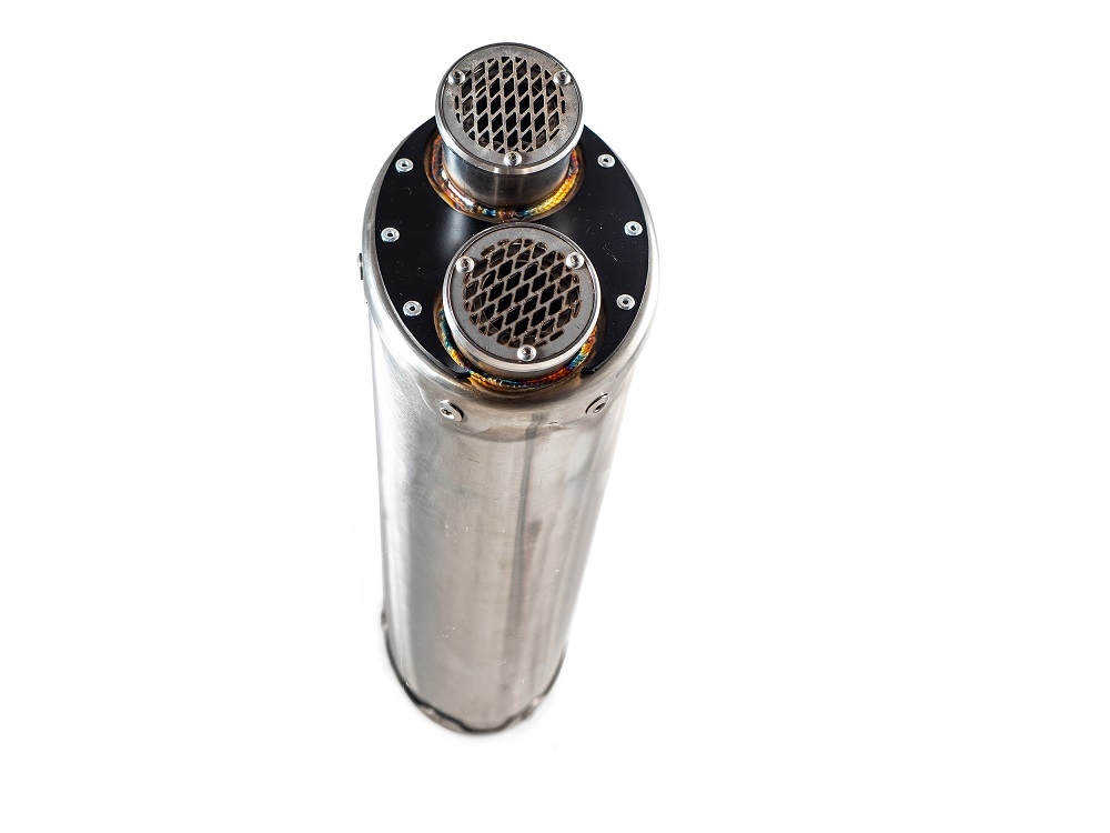 Exhaust compatible with Cf Moto 800 Mt Sport 2022-2024, Dual Titanium, Homologated legal slip-on exhaust including removable db killer and link pipe 