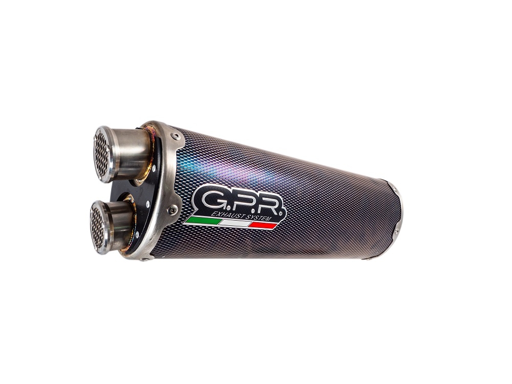 Exhaust compatible with Triumph Tiger 850 2020-2024, Dual Inox, Homologated legal slip-on exhaust including removable db killer and link pipe 