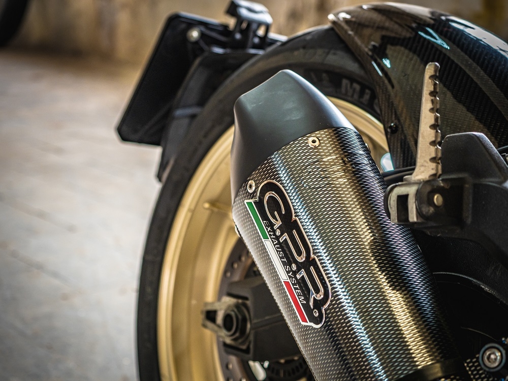 Exhaust compatible with Ducati Scrambler 800 2017-2020, Gpe Ann. Poppy, Slip-on exhaust legal for UK and non-EU markets including link pipe and removable db killer 