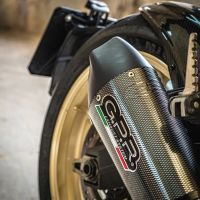 Exhaust compatible with Ducati Scrambler 800 2017-2020, Gpe Ann. Poppy, Slip-on exhaust legal for UK and non-EU markets including link pipe and removable db killer 