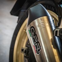 Exhaust compatible with Ducati Scrambler 800 2017-2020, Gpe Ann. Titanium, Slip-on exhaust legal for UK and non-EU markets including link pipe and removable db killer 
