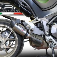 Exhaust compatible with Ducati Multistrada 1260 2018-2020, GP Evo4 Titanium, Homologated legal slip-on exhaust including removable db killer and link pipe 