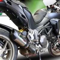Exhaust compatible with Ducati Multistrada 1260 2018-2020, GP Evo4 Titanium, Homologated legal slip-on exhaust including removable db killer and link pipe 