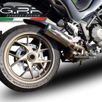 Exhaust compatible with Ducati Multistrada 1260 2018-2020, M3 Titanium Natural, Homologated legal slip-on exhaust including removable db killer and link pipe 