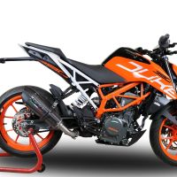 Exhaust compatible with Ktm Rc 390 2017-2020, GP Evo4 Poppy, Homologated legal slip-on exhaust including removable db killer and link pipe 