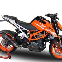 Exhaust compatible with Ktm Rc 390 2017-2020, GP Evo4 Poppy, Homologated legal slip-on exhaust including removable db killer and link pipe 