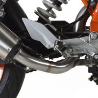 Exhaust compatible with Ktm Duke 390 2013-2016, Gpe Ann. titanium, Homologated legal slip-on exhaust including removable db killer, link pipe and catalyst 