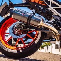 Exhaust compatible with Ktm Rc 390 2017-2020, GP Evo4 Poppy, Homologated legal slip-on exhaust including removable db killer and link pipe 