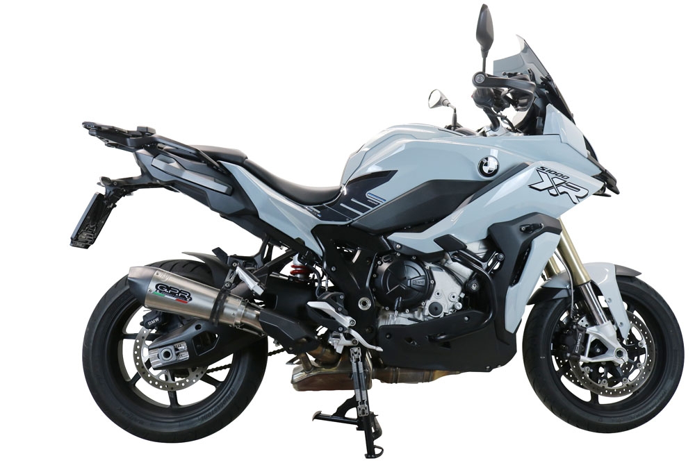 Exhaust compatible with Bmw S 1000 XR -M 2020-2025, GP Evo4 Titanium, Homologated legal slip-on exhaust including removable db killer and link pipe 