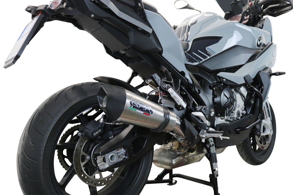 Exhaust compatible with Bmw S 1000 XR -M 2020-2025, GP Evo4 Titanium, Homologated legal slip-on exhaust including removable db killer and link pipe 
