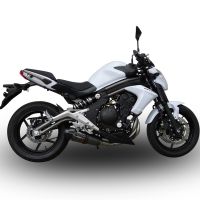 Exhaust compatible with Kawasaki Er 6 N - F 2012-2016, Gpe Ann. Poppy, Homologated legal full system exhaust, including removable db killer 