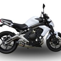 Exhaust compatible with Kawasaki Er 6 N - F 2012-2016, Gpe Ann. titanium, Homologated legal full system exhaust, including removable db killer 
