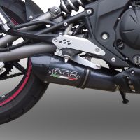 Exhaust compatible with Cf Moto Nk 650 2012-2016, Gpe Ann. Poppy, Homologated legal slip-on exhaust including removable db killer and link pipe 