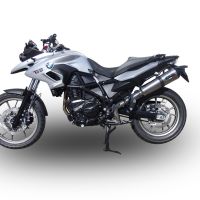 Exhaust compatible with Bmw F 700 Gs 2011-2015, Gpe Ann. titanium, Homologated legal slip-on exhaust including removable db killer and link pipe 