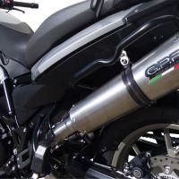 Exhaust compatible with Bmw F 700 Gs 2011-2015, Gpe Ann. titanium, Homologated legal slip-on exhaust including removable db killer and link pipe 