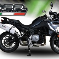 Exhaust compatible with Bmw F 750 Gs 2021-2024, Albus Evo4, Homologated legal slip-on exhaust including removable db killer and link pipe 