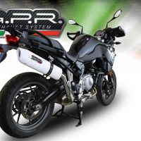 Exhaust compatible with Bmw F 750 Gs 2021-2024, Albus Evo4, Homologated legal slip-on exhaust including removable db killer and link pipe 