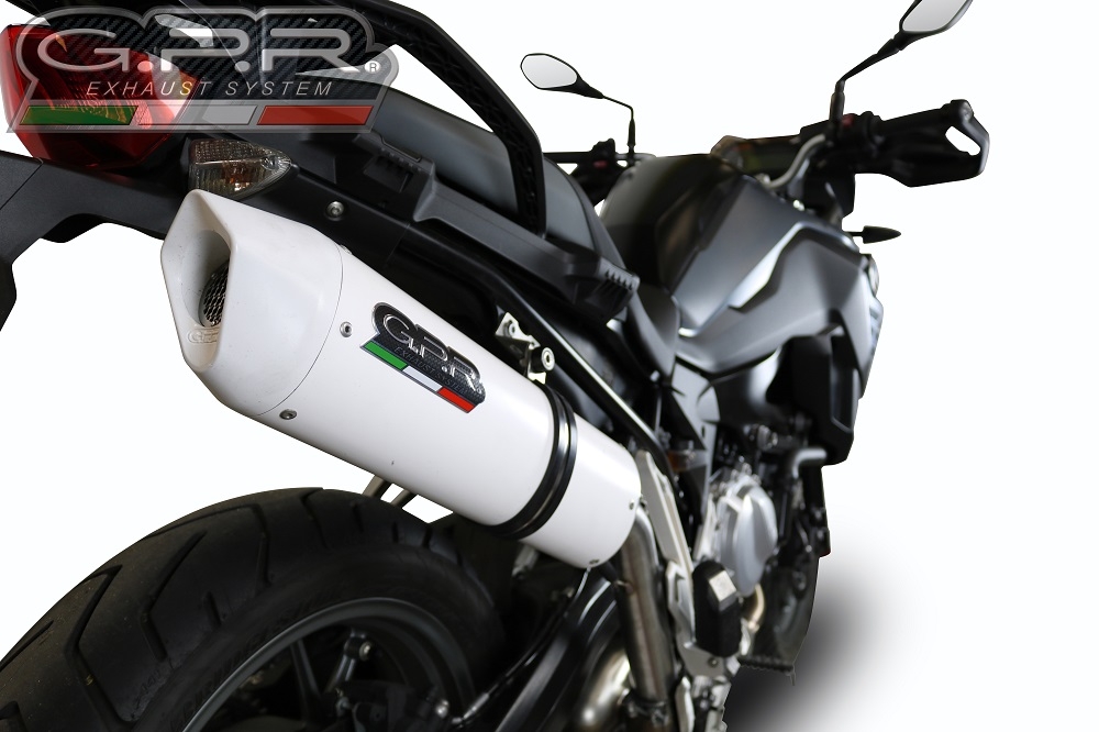 Exhaust compatible with Bmw F 750 Gs 2021-2024, Albus Evo4, Homologated legal slip-on exhaust including removable db killer and link pipe 