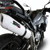 Exhaust compatible with Bmw F 750 Gs 2021-2024, Albus Evo4, Homologated legal slip-on exhaust including removable db killer and link pipe 