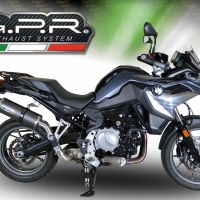 Exhaust compatible with Bmw F 750 Gs 2021-2024, Dual Poppy, Homologated legal slip-on exhaust including removable db killer and link pipe 