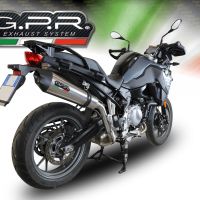 Exhaust compatible with Bmw F 750 Gs 2018-2020, GP Evo4 Titanium, Homologated legal slip-on exhaust including removable db killer and link pipe 