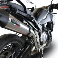Exhaust compatible with Bmw F 750 Gs 2018-2020, GP Evo4 Titanium, Homologated legal slip-on exhaust including removable db killer and link pipe 