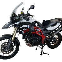 Exhaust compatible with Bmw F 800 GS Adventure 2016-2018, GP Evo4 Black Titanium, Homologated legal slip-on exhaust including removable db killer and link pipe 