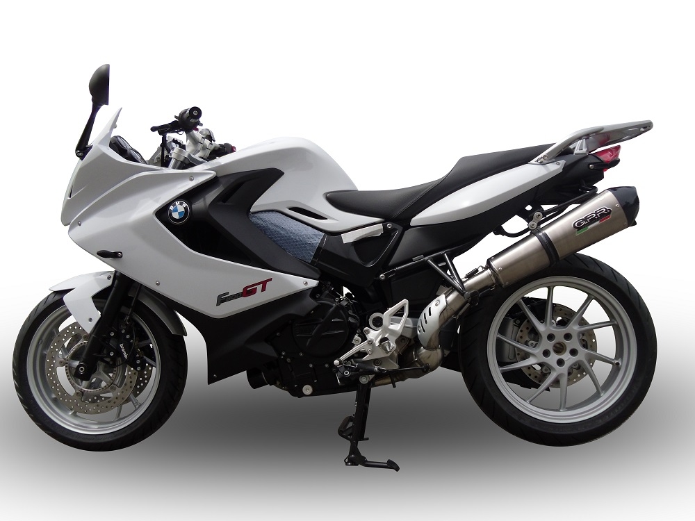 Exhaust compatible with Bmw F 800 Gt 2012-2016, Gpe Ann. titanium, Homologated legal slip-on exhaust including removable db killer and link pipe 