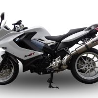 Exhaust compatible with Bmw F 800 Gt 2012-2016, Gpe Ann. titanium, Homologated legal slip-on exhaust including removable db killer and link pipe 