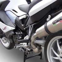 Exhaust compatible with Bmw F 800 Gt 2012-2016, Gpe Ann. titanium, Homologated legal slip-on exhaust including removable db killer and link pipe 
