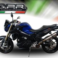 Exhaust compatible with Bmw F 800 R 2015-2016, Gpe Ann. titanium, Homologated legal slip-on exhaust including removable db killer and link pipe 