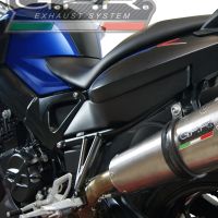 Exhaust compatible with Bmw F 800 R 2015-2016, Gpe Ann. titanium, Homologated legal slip-on exhaust including removable db killer and link pipe 
