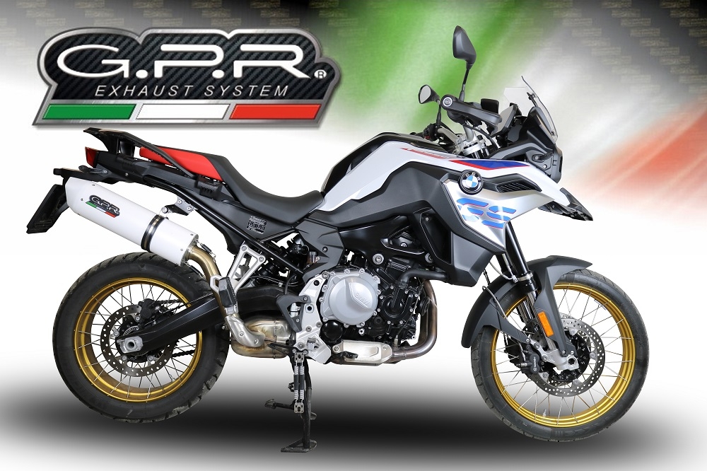 Exhaust compatible with Bmw F 800 Gs 2024-2025, Albus Evo4, Homologated legal slip-on exhaust including removable db killer and link pipe 