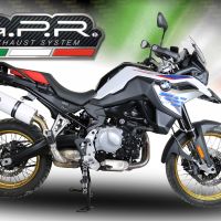 Exhaust compatible with Bmw F 800 Gs 2024-2025, Albus Evo4, Homologated legal slip-on exhaust including removable db killer and link pipe 