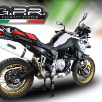 Exhaust compatible with Bmw F 800 Gs 2024-2025, Albus Evo4, Homologated legal slip-on exhaust including removable db killer and link pipe 