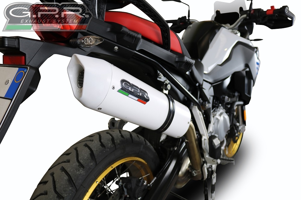 Exhaust compatible with Bmw F 800 Gs 2024-2025, Albus Evo4, Homologated legal slip-on exhaust including removable db killer and link pipe 