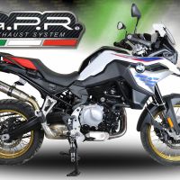Exhaust compatible with Bmw F 850 Gs -Adventure 2018-2020, Deeptone Inox, Homologated legal slip-on exhaust including removable db killer and link pipe 