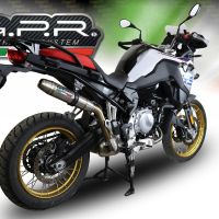 Exhaust compatible with Bmw F 850 Gs -Adventure 2018-2020, Deeptone Inox, Homologated legal slip-on exhaust including removable db killer and link pipe 