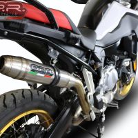 Exhaust compatible with Bmw F 850 Gs -Adventure 2018-2020, Deeptone Inox, Homologated legal slip-on exhaust including removable db killer and link pipe 