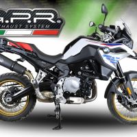 Exhaust compatible with Bmw F 800 Gs 2024-2025, GP Evo4 Black Titanium, Homologated legal slip-on exhaust including removable db killer and link pipe 