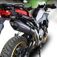 Exhaust compatible with Bmw F 800 Gs 2024-2025, GP Evo4 Black Titanium, Homologated legal slip-on exhaust including removable db killer and link pipe 
