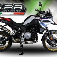 Exhaust compatible with Bmw F 850 Gs -Adventure 2018-2020, GP Evo4 Titanium, Homologated legal slip-on exhaust including removable db killer and link pipe 